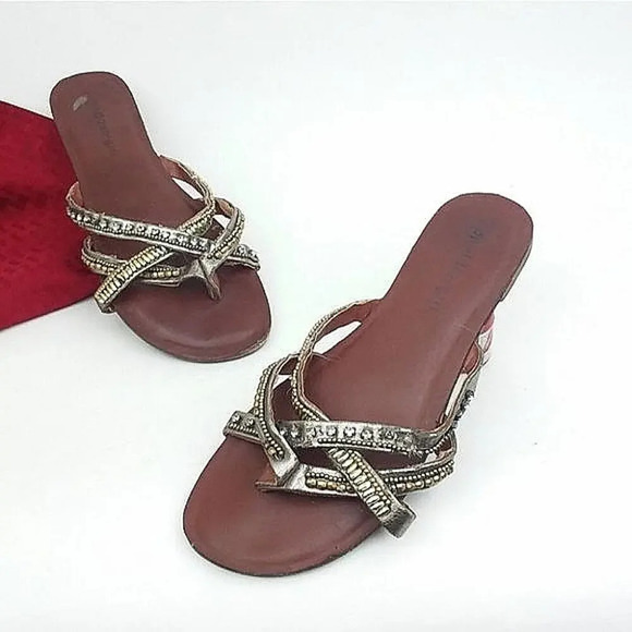 Madden Girl Rhinestone Strappy Sandals 7 - Picture 1 of 6